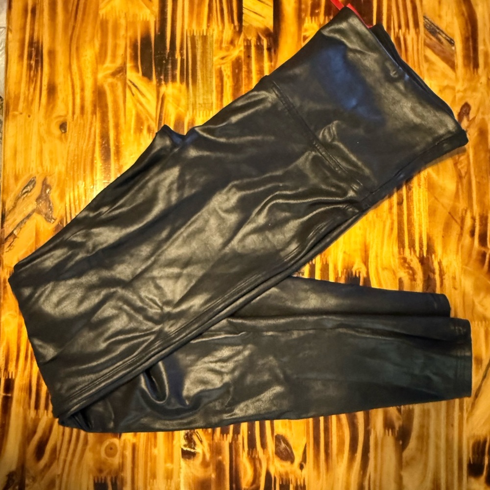 SPANX Glossy Black Leggings